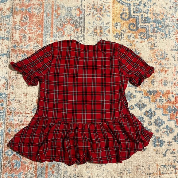 Madewell Red Plaid Blouse - Picture 5 of 5